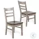 Whimora Tobacco Leaf and Alpine Gray Dining Chair Set of 2