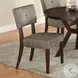 Drake Gray Fabric and Espresso Side Chair Set of 2