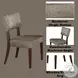 Drake Gray Fabric and Espresso Side Chair Set of 2