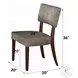 Drake Gray Fabric and Espresso Side Chair Set of 2