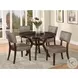 Drake Gray Fabric and Espresso Side Chair Set of 2