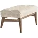 Sunset Key Cream and Beige Upholstered Rectangular Hayley Ottoman