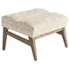 Sunset Key Cream and Beige Upholstered Rectangular Hayley Ottoman