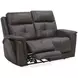 Ranger Rustic Brown Leather 63" Zero Gravity Power Reclining Loveseat with USB Charging and Heat Massage