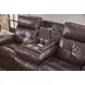 Ranger Rustic Brown Leather 86" Zero Gravity Power Reclining Sofa with USB Charging and Heat Massage