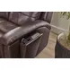 Ranger Rustic Brown Leather 86" Zero Gravity Power Reclining Sofa with USB Charging and Heat Massage