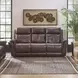 Ranger Rustic Brown Leather 86" Zero Gravity Power Reclining Sofa with USB Charging and Heat Massage