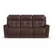 Ranger Rustic Brown Leather 86" Zero Gravity Power Reclining Sofa with USB Charging and Heat Massage