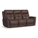 Ranger Rustic Brown Leather 86" Zero Gravity Power Reclining Sofa with USB Charging and Heat Massage