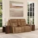 Ranger Oakridge Brown Leather 73" Zero Gravity Power Reclining Loveseat with USB Charging and Heat Massage