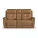 Ranger Oakridge Brown Leather 73" Zero Gravity Power Reclining Loveseat with USB Charging and Heat Massage