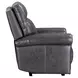 Alexander Weathered Stone Gray Leather Zero Gravity Triple Power Recliner with USB Charging and Nailhead Trim