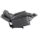 Alexander Weathered Stone Gray Leather Zero Gravity Triple Power Recliner with USB Charging and Nailhead Trim