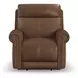 Alexander Weathered Khaki Brown Leather Zero Gravity Triple Power Reclining Living Room Set