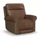 Alexander Weathered Khaki Brown Leather Zero Gravity Triple Power Reclining Living Room Set