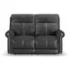 Alexander Weathered Stone Gray Leather Zero Gravity Triple Power Reclining Living Room Set