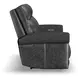 Alexander Weathered Stone Gray Leather Zero Gravity Triple Power Reclining Living Room Set