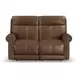 Alexander Weathered Khaki Brown Leather Zero Gravity Triple Power Reclining Living Room Set