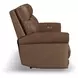 Alexander Weathered Khaki Brown Leather Zero Gravity Triple Power Reclining Living Room Set