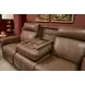 Alexander Weathered Khaki Brown Leather 87" Zero Gravity Triple Power Reclining Sofa with USB Charging and Nailhead Trim