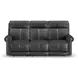 Alexander Weathered Stone Gray Leather Zero Gravity Triple Power Reclining Living Room Set