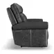 Alexander Weathered Stone Gray Leather 76" Zero Gravity Triple Power Reclining Loveseat with USB Charging and Nailhead Trim