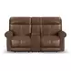 Alexander Weathered Khaki Brown Leather Zero Gravity Triple Power Reclining Living Room Set