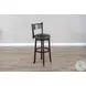 Mesa Grace Black Swivel Barstool Set of 2