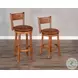 Crimson Ridge Beige Swivel Counter Height Stool of 2