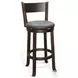 Havenstead Dark Brown Swivel Barstool Set of 2