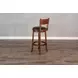 Tuscany Black Upholstered Swivel Bar Stool Set of 2