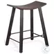 Maple Haze Dark Tobacco Leaf Saddle Counter Height Stool Set of 2