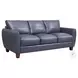 Traverse Ocean Blue Leather 82" Sofa