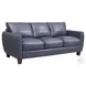 TerraTrek Ocean Blue Leather 82" Sofa