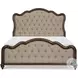 Heath Court Oak and Brown King Upholstered Panel Bed