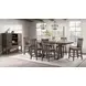 Transitions Driftwood and Sable Extendable Rectangular Counter Height Dining Room Set