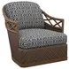 Diamond Cove Blue Upholstered Swivel Chair
