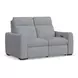Ava Gray Performance Fabric 64" Triple Power Reclining Loveseat with USB Charging