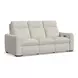 Ava Cream Performance Fabric Triple Power Reclining Living Room Set