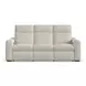Ava Cream Performance Fabric Triple Power Reclining Living Room Set