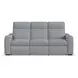 Ava Gray Performance Fabric 87" Triple Power Reclining Sofa with USB Charging