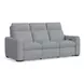 Ava Gray Performance Fabric 87" Triple Power Reclining Sofa with USB Charging
