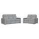 Ava Gray Performance Fabric Triple Power Reclining Living Room Set