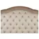 Marisol Fawn and Cream King Leather Upholstered Sleigh Bed