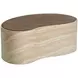 Ishiko Light Brown and Warm Brown Free Form Large Concrete Top Outdoor Cocktail Table