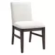 West End Ivory and Saddle Brown Upholstered Parson Side Chair Set of 2