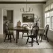 Legacy Manor Rustic Oak and Black 5 Piece Dining Set