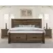 Cool Rustic Mink Plank Storage Panel Bedroom Set