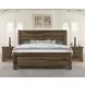 Cool Rustic Mink King Plank Panel Bed