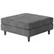 Bella Asphalt Gray Upholstered Square Cocktail Ottoman